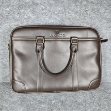 Luxorro Full-Grain Brown Leather Executive Briefcase Men Laptop Bag New w/ Box* picture