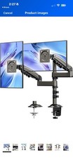 HUANUO 17-32 Inch Dual Monitor Stand, Vertical Dual Monitor Mount picture