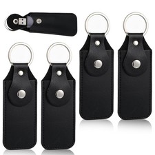 4 Pcs Flash Drive Case, Leather Anti Lost Thumb USB Small, Black picture