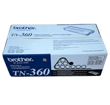 BROTHER TN-360 High Yield Toner Cartridge TN360 Black Genuine NIB Factory Sealed picture