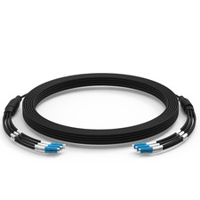 50Meters 165Ft LC to LC Outdoor Armored 6 Core Fiber Patch Cable, 9/125 SM Fiber picture