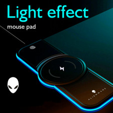 Alienware 15W Qi Wireless Charging RGB Gaming Computer Keyboard Pad Mouse Mat picture