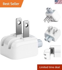Compact 2-Pin AC Wall Adapter for MacBook and iPhone - Foldable Travel Charger picture