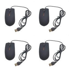 4 PCS Wired 3 Button Optical Computer Mouse Bulk USB PC Laptop Mice Office picture