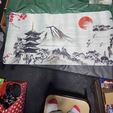 Cherry Blossom Gaming Mouse Pad XL Desk Mat Pagoda Mount Fuji Sun picture