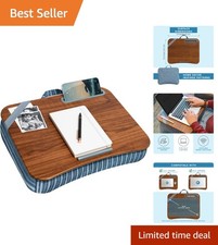 Portable Arrow Stripes Lap Desk with Built-in Phone Slot & Cushion – 15.6” Fit picture