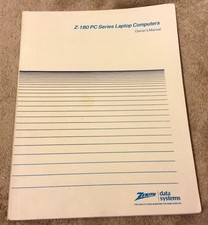 Zenith Data Systems Z-180 PC Series Laptop Computers Owner's Manual, Original 87 picture