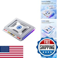 llano V10 Gaming Laptop Cooler RGB Cooling Pad 4.72in Fan 13-17.3in 4-Port USB picture