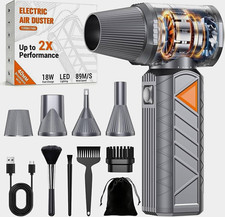 Compressed Air Duster, 350W Cordless Electric Air Blower, Rechargeable Mini picture