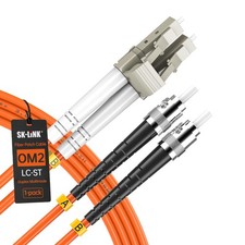 5m 16.4ft LC/UPC To ST/UPC Multimode Duplex Fiber Patch Cord OM2 50/125m LAN picture