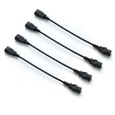 4 Pack UPS Server C14 to C13 Extension Power Cable Cord 1ft 30cm Wire Supply picture
