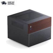 Stylish Micro ATX Jonsbo N4 NAS Chassis, 8-Bays in Black & Walnut Finish picture