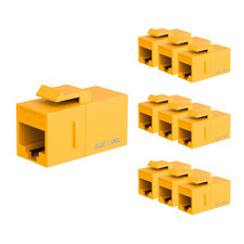 RJ45 Cat6 Keystone Coupler, Keystone Jack 10-Pack, Yellow | Female picture