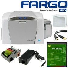 Fargo C50 ID Card Thermal Printer with Software Ribbon and Supplies Bundle   -PL picture