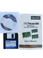 Promise FastTrak100 TX LP Series Original User Manual and Driver CD Disc Bundle picture