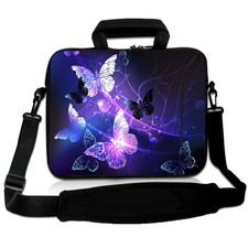 1415.6 Inch Butterfly Neoprene Laptop Shoulder Bag Carry Case Handle Pocket picture