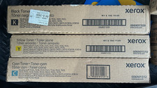 Xerox Genuine/Original Laser Toner Set 006R01509/510/512 Black Yellow Cyan picture