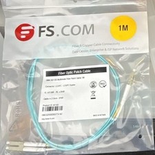 FS.COM 1M OM4 50/125 Multimode Fiber Optic Patch Cable, LC/UPC-LC/UPC Duplex picture