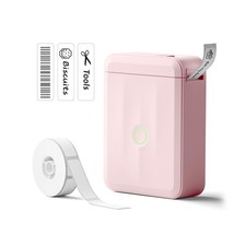 Pink D110 Upgraded Bluetooth Label Maker Machine With 1 Tape Thermal Printer picture