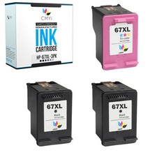 3-Pack Compatible HP 67XL Combo Pack Ink Cartridges for DeskJet 4155e 2755e 2700 picture