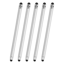 5Pcs Stylus Pens for Touch Screen 2 in 1 Universal Capacitive Stylus Silver] picture