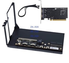 PCIE 4.0X16 graphics card docking station external PCIE X16 to 2 port SlimSAS picture