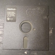 Mystery Vintage 5.25 Floppy Disk Black Magnetic Media Retro Computer Uninstall picture