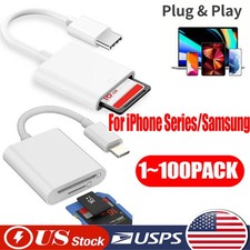 SD Card Adapter Camera Reader for iPad iPhone 6 7 8 Plus 11 12 15Pro X Xs Lot picture