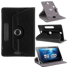 BLACK 360° Folio Leather Case Cover For 8 Inch Universal Android Tablet picture
