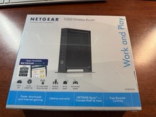 NETGEAR N300 Wireless Router WNR2000v3 Black New Sealed WNR2000-100NAS picture