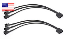 2 Pack Molex to 3 Pin or 4 Pin Fan Adapter Computer PC Case Fan Power Splitter C picture