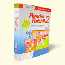 The Learning Co Reader Rabbit 2 CD Rom Wind Mac Box Guide Phonic Vtg 1994  picture