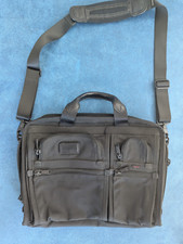 TUMI Alpha Organizer Briefcase Laptop 26108DH Black Nylon Bag w/ Shoulder Strap picture