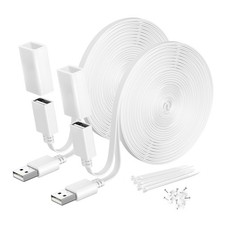 Itramax Flat USB A Male to Female Power Extension Cable 20FT/6M 2Pack,White picture