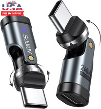 USB C Adapter [2-Pack], PD 240W USB C 90 Degree Adapter, USB Type C Right Angle picture