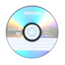 10 PHILIPS Blank DVD-R DVDR Logo Branded 16X 4.7GB Media Disc in Paper Sleeves picture