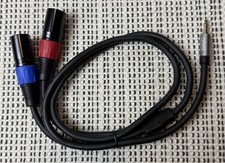NEW ZIWAI Pure Copper 3.5mm TRS To 2 XLR Y Splitter Breakout Audio Cable 3 Foot picture