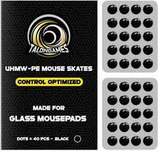 Mouse Skates for Glass Mousepads | High-Density UHMW-PE | Universal Round Dots 6 picture