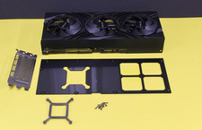PNY RTX 4090 HEATSINK WITH FANS, IO SHIELD, Bottom Plate, NO PCB picture