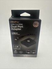 NEW GE ULTRAPRO USB-C to Dual Port HDMI Adapter BLACK 4K UltraHD picture