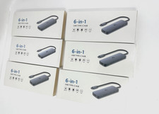 Lot of 6  USB C Hubs with 4K HDMI Adapter, USB 3.0/2.0 Ports, SD/TF Card Reader picture
