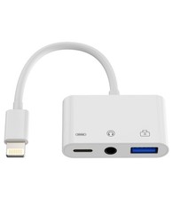 Lightning to 3.5mm Headphone Jack Cable(3in1) for iPhone OTG Adapter USB Char... picture