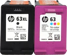 HP 63XL/63 2pack Combo Ink Cartridges 63XL Black and 63 Color GENUINE picture