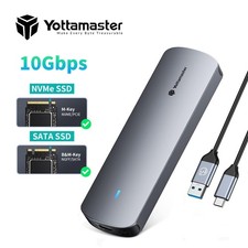 Yottamaster M.2 NVME NGFF SATA SSD Enclosure Case USB3.2 USB-C Converter Adapter picture