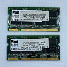 ProMOS ArchMemory 1GB (2x512MB) DDR SDRAM PC-2700 200-Pin SO-DIMM Non-ECC picture