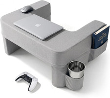 Lap Desk Pillow, Large Ergonomic Couch and Bed Desk for Laptop | Gray picture