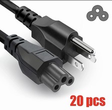 20 PACK 6FT 3 Prong Mickey Mouse Power Cord Cable for Laptop PC Printer Adapter picture