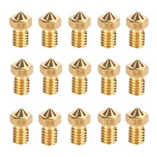15PCS Brass Nozzles Kit for Anycubic – 0.2–1.0mm 3D Printer Nozzles Set picture