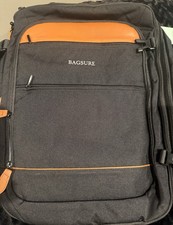 Bagsure Travel Backpack, Black/brown, New With Tags, Additional Storage And USB picture