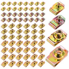 100 PCS UClip Nut Set for Auto Car – M4 M5 M6 M8 Assortment Kit 25 Each, Colo... picture